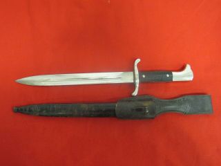 Wwii German Firemans Dress Bayonet With Scabbard And Frog Eickhorn Made