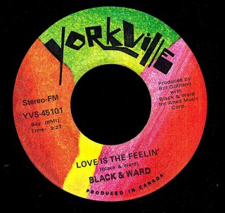 Mfd In Canada 1970s Funk Soul 45 Rpm Black & Ward : Love Is The Feeling