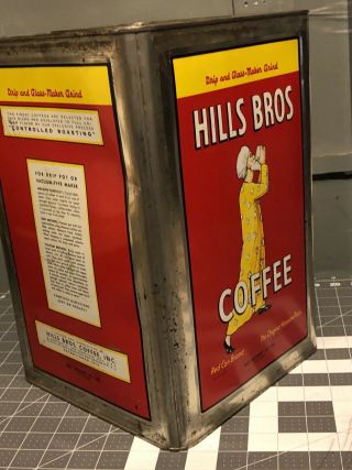 Hills Brothers 20 Lb Coffee Tin Condtion With Lid 2