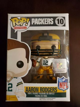 Funko Pop Football: Nfl Packers Aaron Rodgers 10 - Wave 1 W Protector