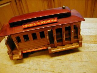 Vintage Wooden Powell & Hyde 7 - 1/2 X 4 X 3 - 1/2 Music Box Train Caboose - - Cool