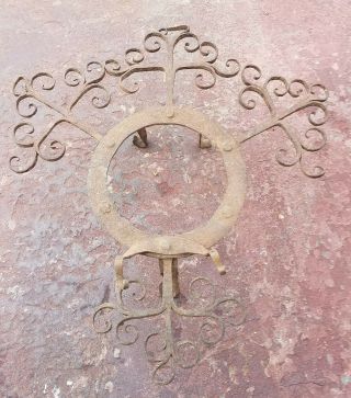Early 1800 Hand Forged Iron Trivet