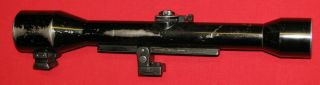 Vintage German Rifle Scope Carl Zeiss Jena Zielsechs With Completely Claw Mou