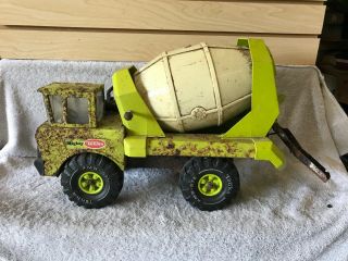 Vintage Mighty Tonka Cement Mixer Truck - Lime Green - 4 Wheel - Sears Exclusive - Look