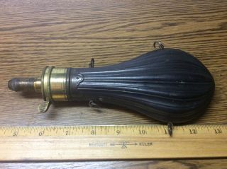 A M Flask & Cap Co Gun Powder Holder Vintage Brass Or Copper
