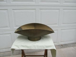 Antique Vintage Large Brass Metal Store Scale Pan Scoop / 21 " X 10 " By 7 " Tall