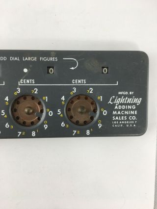 1940s The Lightning Adding Machine Company; adding machine calculator 2