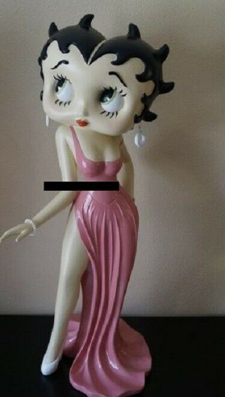 Extremely Rare Betty Boop Lifesize In Pink Dress Figurine Statue