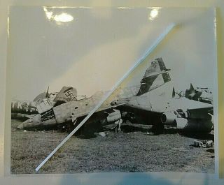 Wwii Luftwaffe Me - 262 Boneyard Wwii Vintage B&w Photograph
