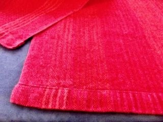 Vintage Mid - Century Woven Linen Red Pink Christmas Runner Helmi Vuorelma 12x67 "