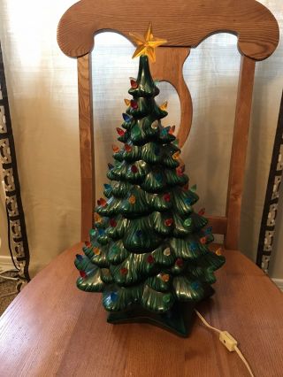 ‘69 Vintage 20 Inch Table Top Ceramic Christmas Tree