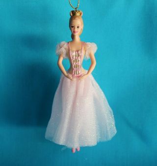 Barbie Sugar Plum Fairy Christmas Ornament Pink Ballet Avon 1997 Euc