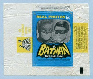 Vintage - 1966 - Topps - Batman - Color Photos/bat Laffs Wrapper