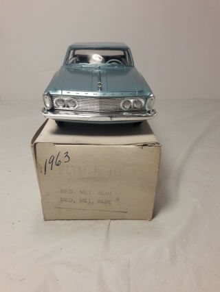Vintage 1963 Plymouth Fury Iii Dealer Promo Car Metallic Blue