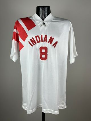 Men’s Vintage Throwback Indiana Hoosiers Adidas Team Issued Soccer Jersey 8 Xl