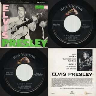 Self - Titled Elvis Presley Rca Victor Epa - 747 Origianl 1956 Rockabilly