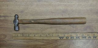 Old Tools,  Vintage Gtw Ball Peen Hammer,  7.  2oz,  3/4 " Face,