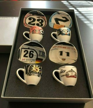 Porsche Design Espresso Set 2006 Limited Edition Set Classic Racing Coffee Cups