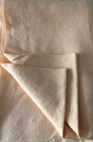 Vtg Northern Chatham Blanket Peach Acrylic Blend 68”x92” Twin Soft Cozy Made Usa
