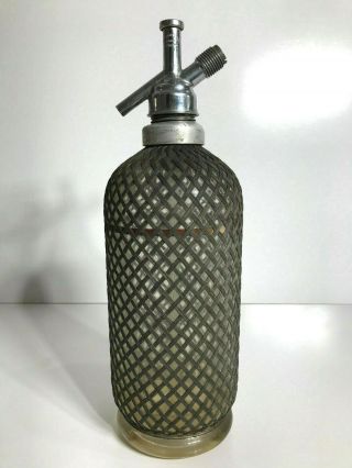 Antique 1930s Sparklets Soda Syphon Wire Covered Bottle Rare Good Cond