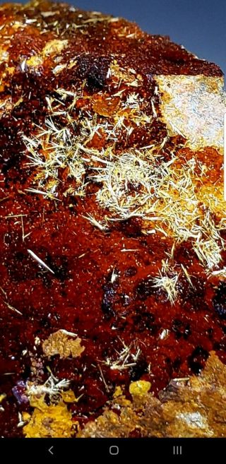 Rare&scarce - Fibrous Yellow Vanadinite Crystals On Matrix,  79 Mine Arizona