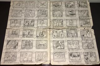 1967 Fantastic Four Anim.  Storyboards (prisoners Of Planet X) Hanna - Barbera,