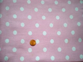 Polka Dots On Pink Full Vtg Feedsack Quilt Sewing Dollclothes Craft Cottonfabric