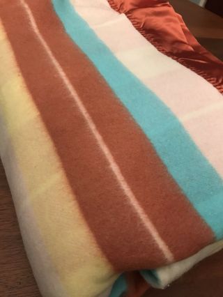 Vintage Soft Cotton Striped Camp Blanket 76x85 2