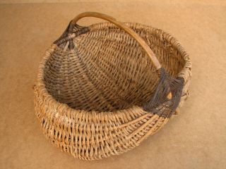 Old Antique Primitive Wooden Wood Harvest Basket Skep Crate Rustic Early 20th