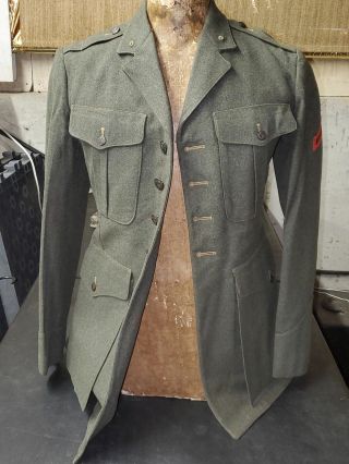 Wwii Usmc Jacket With Rank And Ship 