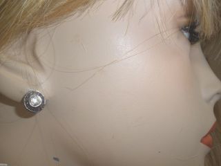 Radiant Real Diamond Antique 1 Ct Old Mine Rose Cut Stud 14k Earrings