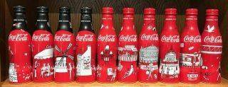 Complete Set Of 10 Coca - Cola Alu Bottles My Little Paris Kanako Kuno France 2018