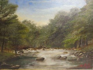 Really Old Painting Oil Landscape Signed 1926