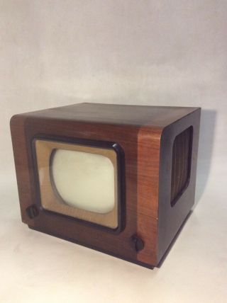 Vintage Ferguson Television,  Film / Tv Prop 1950 - 1960 Art Deco Teak Wood,  Retro