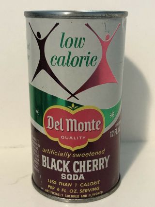 Vintage Pre - Zip Del Monte Low Calorie Black Cherry Soda Can (1 Calorie)