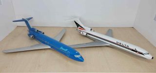 Vintage 727 Pacific Miniatures Braniff Airline Delta Airlines 1/100 Scale Pacmin