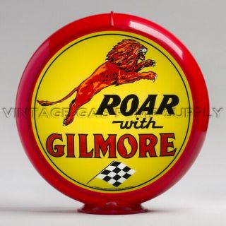Gilmore Roar 13.  5 " Gas Pump Globe W/ Red Plastic Body (g135)