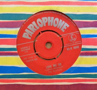 The Beatles Love Me Do / Ps I Love You Og Uk Red Parlophone 7 " 45r 4949 Clip