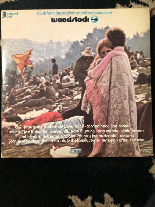 Woodstock,  Music From The Soundtrack And More,  3 Lp Set,  1970 Cotillion