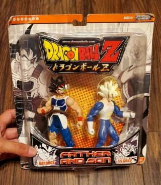 Ultra Rare Dragon Ball Z Bardock & Ss Goku Father Son 2 Pack Figure Jakks Dbz