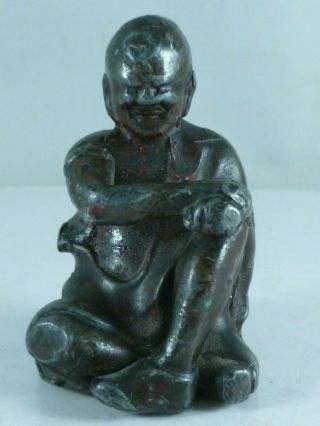 Rare Antique Chinese/japanese Buddhist Monk Lead Scholars Scroll / Paper Weight