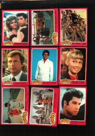 1978 Topps Grease Complete Set 66 Card Series 1 John Travolta - Olivia Newton John