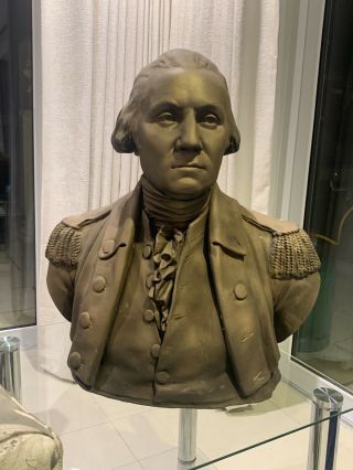Vintage Old George Washington Life Size Statue Bust Rare American Usa