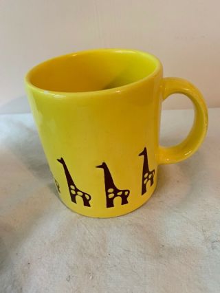 Waechtersbach Giraffe Mug Yellow Embossed Ok Vintage