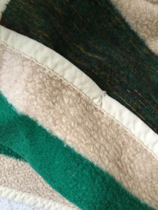 Vintage Cotton Camp Reversible Blanket Tan/Green Ducks 64” X 54” VERY SOFT 3