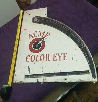 Vintage Acme Quality Paints 17 3/4 " ×17 " (acme Color Eye) Metal Sign