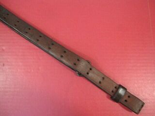 WWII US ARMY M1907 Leather Sling M1903 Springfield M1 Garand Rifle - Unmarked 1 2