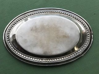 National Silver Over Copper SP 1208 Victorian Calling Card Tray Dated 1800s 2