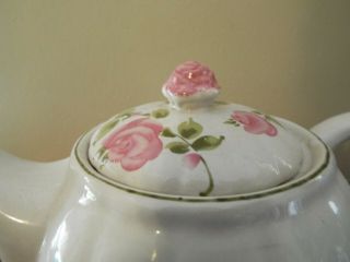 Gibson Tea Pot / Roseland / Pink Roses and Leaves / Ceramic 5 Cup 2