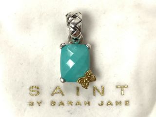 Saint By Sarah Jane Matisse Butterfly 18k Gold/sterling Silver Turquoise Pendant